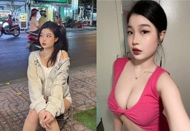 A garota tatuada da menina está extremamente feliz
